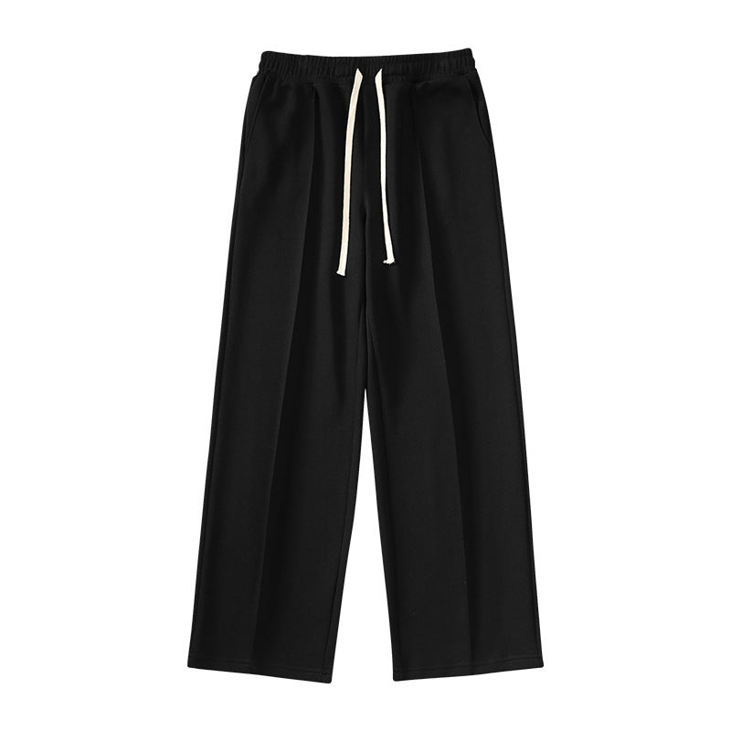 Individual Pleat Stitching Loose Tide Brand Wide-leg Straight Pants