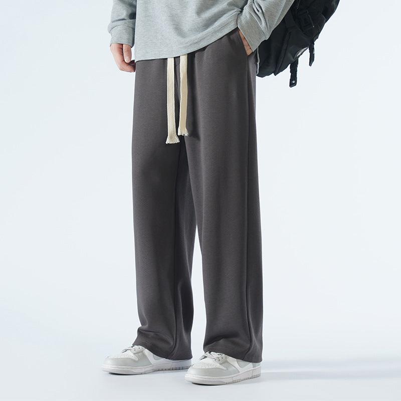 Loose Casual Men's Draping Wide Leg Sports Straight Trousers