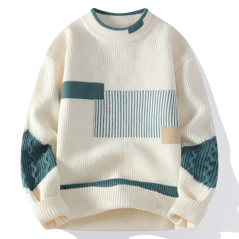 Men's Fashion Colorblock Knitwear Winter