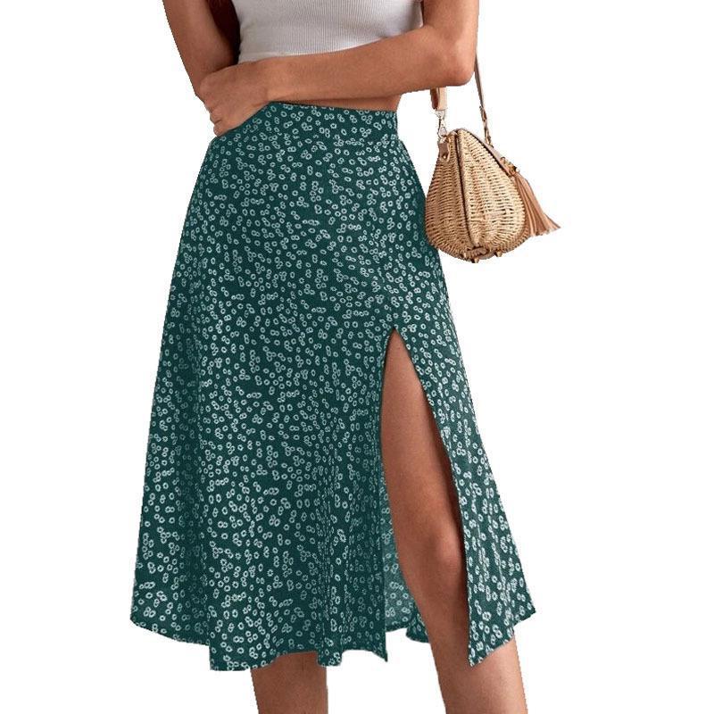 European And American Floral Skirt Package Hip Mid-rise